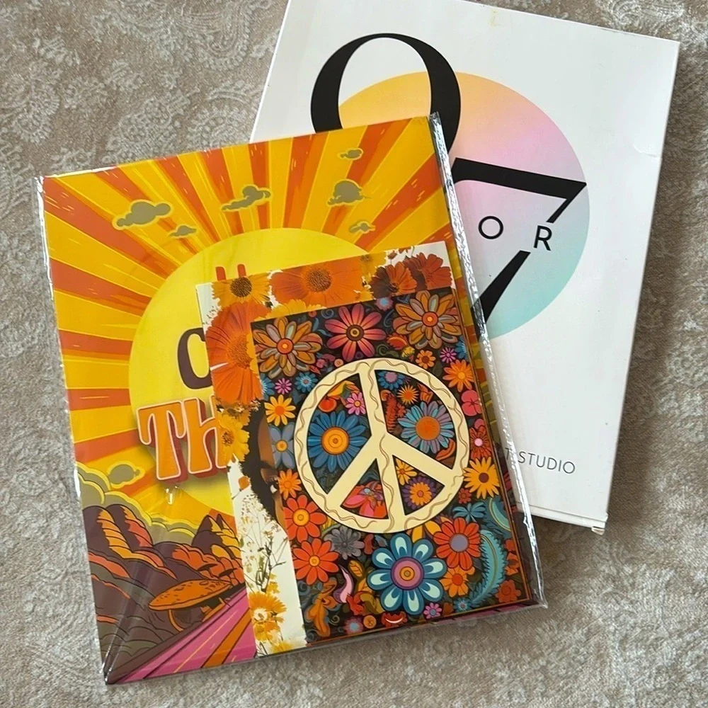 Brand New Boho Hippie Wall Art Decor Vintage Unframed Retro Groovy 70s Dorm